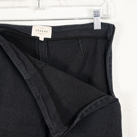 Sezane Women's Ciara Trousers High-Rise Flared Legs in Black sz 36 - Picture 2 of 13